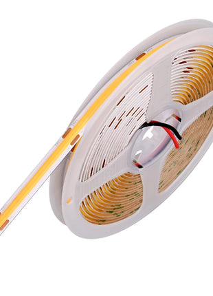 COB Strip - Warm White (3000K) - 24V - 480 leds/meter - 5 meter (16.4 feet) - IP20