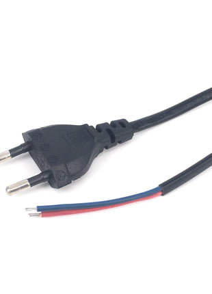 Power Cable - EU - 220V - 2 Conductor Wire - 1,5m - Black