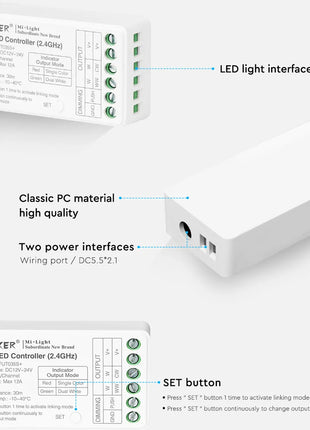 2.4GHz Controller for LED Strip - MiBoxer FUT35S - Single Color + Dual White