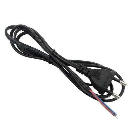 Power Cable - EU - 220V - 2 Conductor Wire - 1,5m - Black